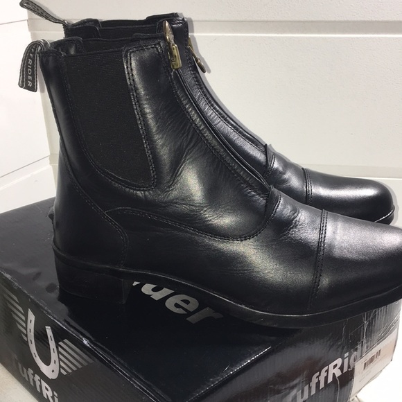 TuffRider NIB womens black leather bootie size 9 1/2. - Picture 1 of 11
